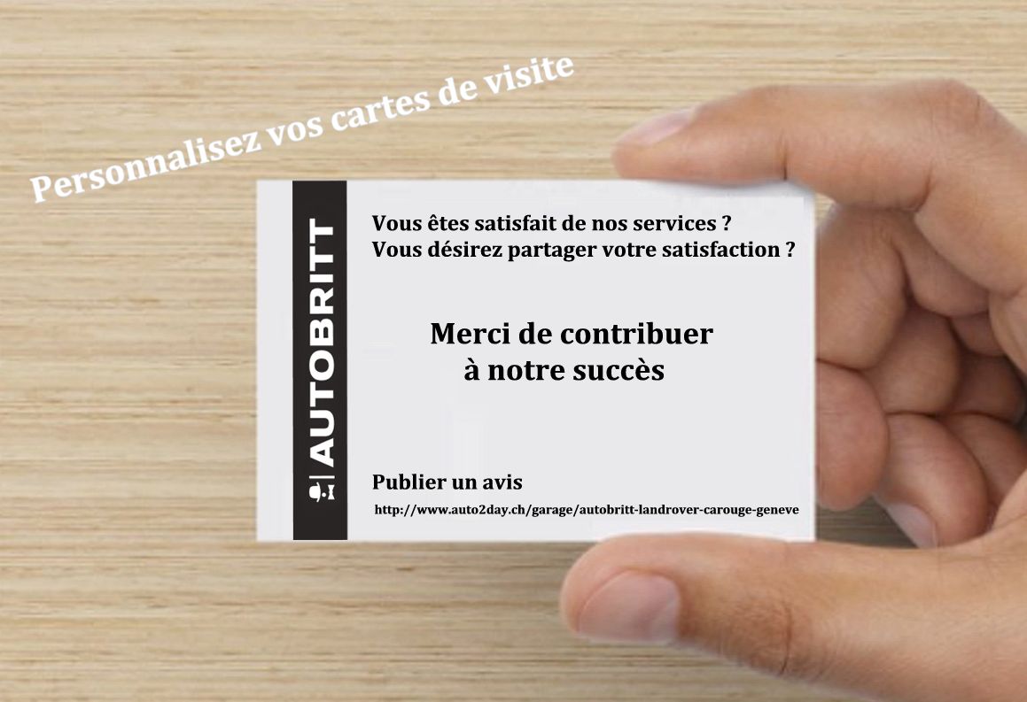 Carte de visite - Support commercial garage