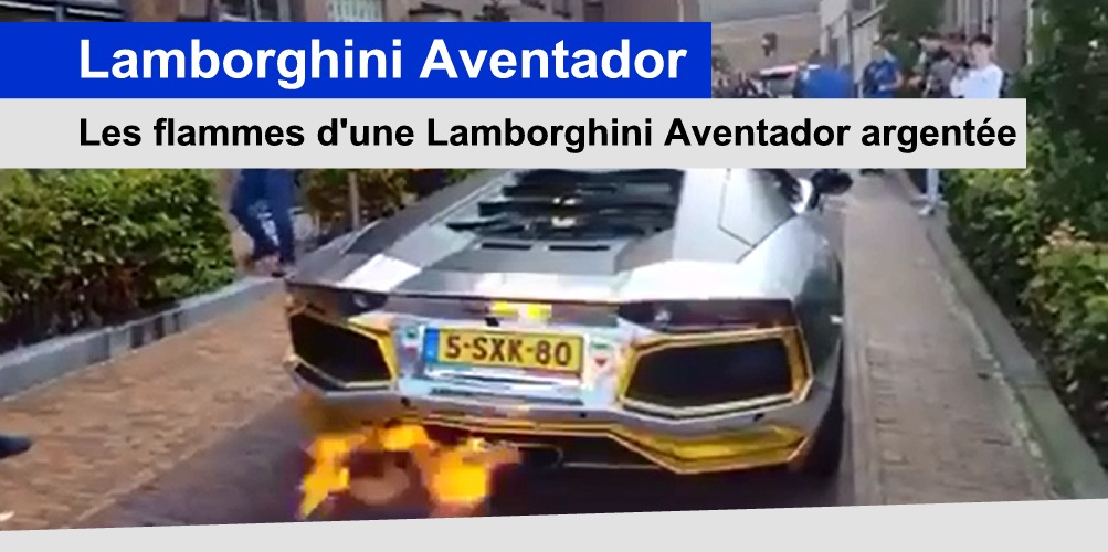 flamme lamborghini aventador argent