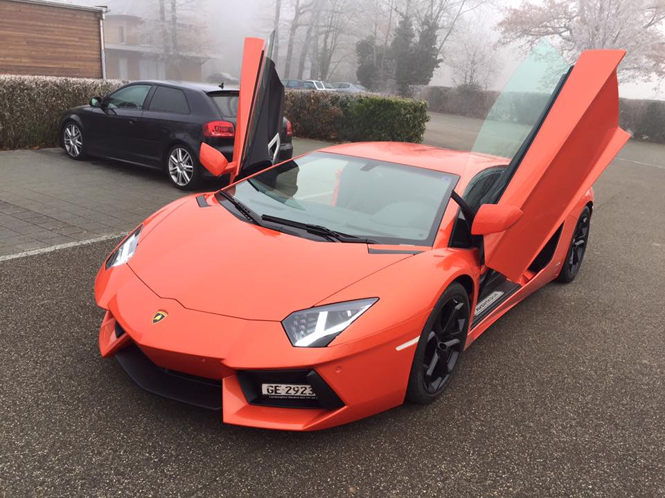 lamborghini aventador lp700 orange geneve