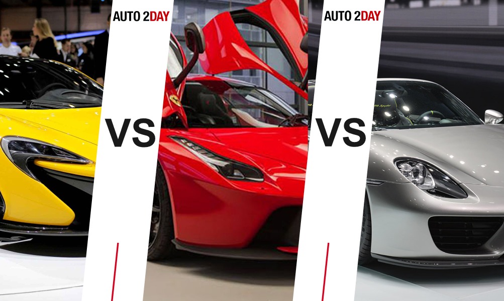 mc laren p1 vs porsche 918 spyder vs ferrari laferrari voiture la plus puissante