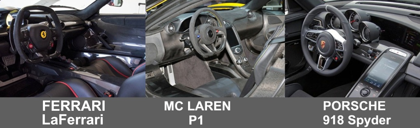 porsche 918 spyder vs ferrari laferrari vs mc laren p1 comparatif et avis interieur voiture