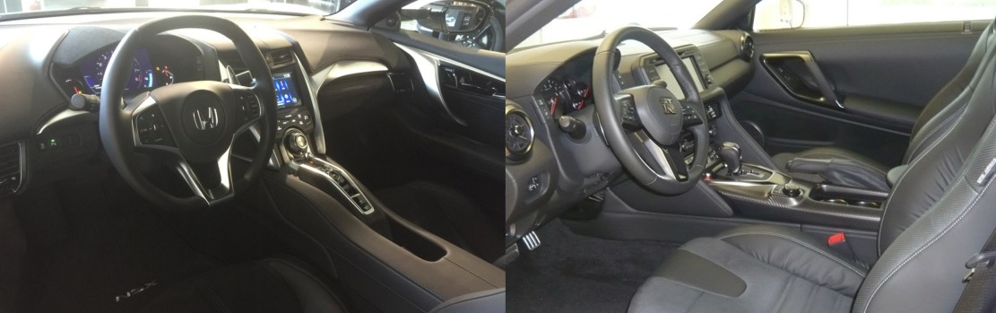 honda nsx 2017 vs nissan gtr 2017 avis interieur